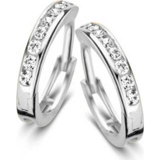 👉 Excellent Jewelry Slanke Geelgouden Zirkonia Creolen voor Dames