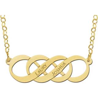 👉 Names4ever Dubbele Infinity Naamketting van Goud