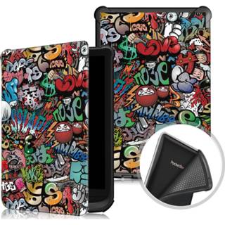👉 E-reader hoes active Case2go - hoesje voor PocketBook Touch HD 3 Sleepcover Auto/Wake functie Magnetische sluiting Graffiti 8719793159605