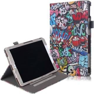 👉 Tablethoes active Case2go - Tablet hoes geschikt voor iPad 2021 10.2 Inch Wallet Book Case Graffiti 8719793152798