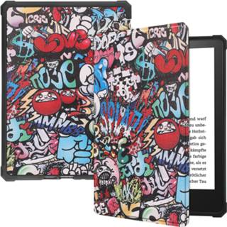 👉 E-reader hoes active kinderen Case2go - geschikt voor Amazon Kindle Paperwhite 2021 Sleepcover Auto/Wake functie Magnetische sluiting Graffiti 8719793162889