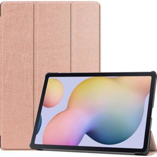 👉 Tablethoes goud active Case2go - Tablet Hoes geschikt voor Samsung Galaxy Tab S8 Plus (2022) 12.7 Inch Tri-Fold Book Case Rosé 8719793168492