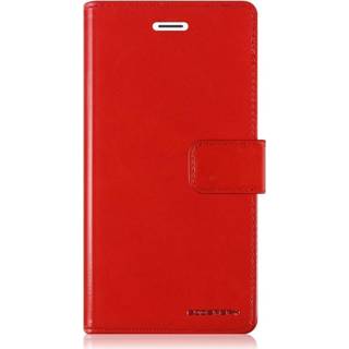 👉 Portemonnee blauw rood active Samsung Galaxy A8 (2018) hoes - Blue Moon Diary Wallet Case 8719793039303