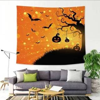 👉 Stof active Halloween grappige achtergrond wandtapijt bar decoratie tapijtwerk, maat: 200x150cm (tak)