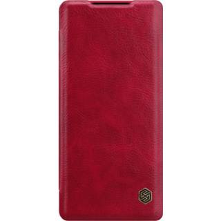 👉 Flipcover rood leather active Xiaomi Mi 11 Hoesje - Qin Case Flip Cover 8719793142867