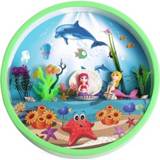 👉 Fotolijst active kinderen HZH-001 3D stereo cirkelvormige handgemaakte wand landschap decoratie schilderij (dochter van de zee)