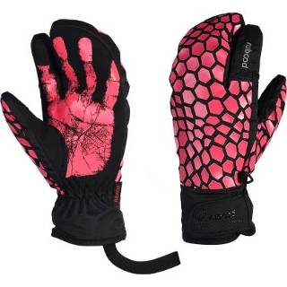 👉 Handschoenen rood fluwelen rose l active Boodun Winter Fission Touch Screen Three Finger Ski Unisex Koude bescherming en Houd Warme Handschoenen, Grootte: (Rose Red)