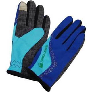 👉 Handschoenen blauw s active Jungle Leopard Outdoor Sports Mountaineering Full Finger Mesh Touch Screen Anti-Skid Handschoenen, Grootte: (Blue + Lake Blue)