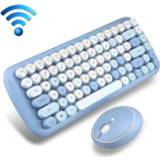 👉 Draadloos toetsenbord blauw active MOFII CANDY PUNK KEYCAP Gemengde kleuren en muisset (blauw)