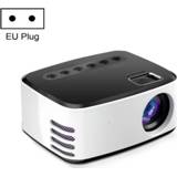 👉 Projector zwart wit active T20 320X240 400 Lumen Draagbare Home Theatre LED HD Digitale projector, dezelfde schermversie, EU-plug (zwart wit)