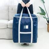 👉 Opbergtas small active Weekight 2 Stks Kleding Quilt Huishoudelijke Moving Bagage Organizer Tas, Kleur: Navy