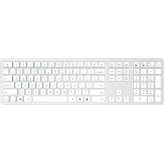 👉 Draadloos toetsenbord zilver active Case2go - met Numeriek Numpad 2.4G QWERTY Geschikt voor IOS, Android, Windows 8719793166856