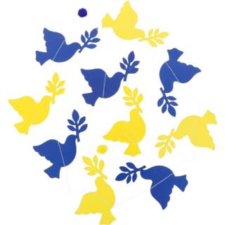 👉 Slinger papieren active Vrede voor Oekraïne verticale vredesduif - opbrengst naar Giro 555 8719743367616