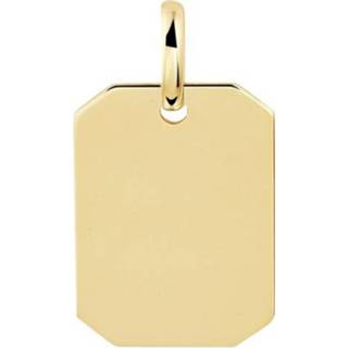 👉 Hanger goud active Tag Necklace Gold | Graveer van 14 Karaats
