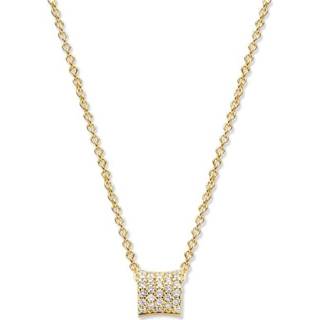 👉 Excellent Jewelry Gouden Collier met Hanger met Meerdere Diamanten