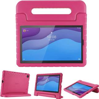 👉 Handvat magenta active kinderen Case2go - Hoes voor de Lenovo Tab M10 HD 2e Generatie 10.1 Inch Schokbestendige met 8719793131694