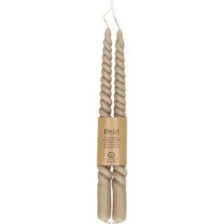 👉 Dinerkaars active gedraaid, taupe, 29 cm, set van 2