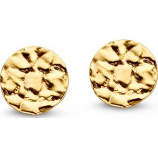 👉 Oorsteker geelgoud active Excellent Jewelry Gehamerde Coin Oorstekers van 8785259696724