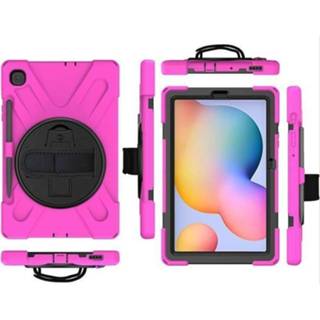 👉 Tablethoes active magenta Case2go - Tablet Hoes geschikt voor Samsung Galaxy Tab S8 Plus 12.4 Inch Hand Strap Armor Case Met Pencil Houder 8719793168386