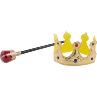 👉 Koning kroon active Mooie koningskroon met scepter 8712364538557