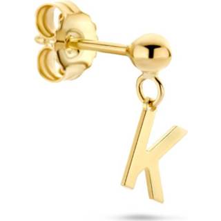 👉 Oorhanger geelgoud active Letter K van 14K
