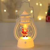 👉 Lantaarn active 4 stks Kerstdecoratie Draagbare LED Kleine olielamp (Santa Claus)