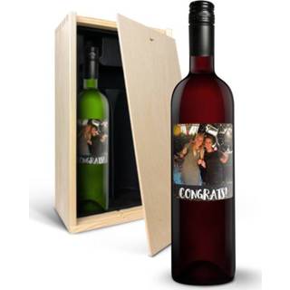 👉 Wijn pakket wit rood Wijnpakket met bedrukt etiket - Belvy en 4250891802795
