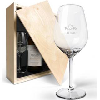 👉 Wijn pakket glas Wijnpakket met - Salentein Primus Chardonnay (Gegraveerde glazen) 4251217109550