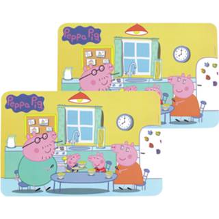 👉 Placemat kinderen 2x stuks placemats voor Peppa Pig 43 x 28 cm