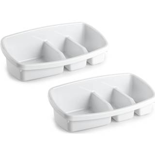 👉 Spons wit 2x stuks keuken spons/doekjes houders 26 x 14 cm