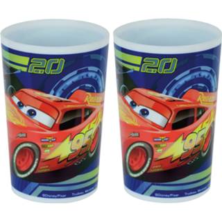 👉 Drinkbeker kunststof kinderen 4x stuks Disney Cars 220 ml