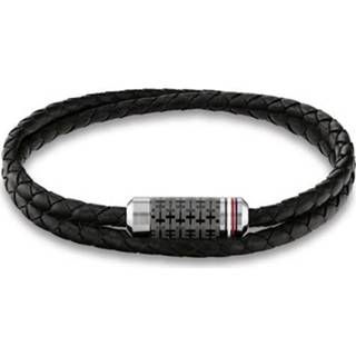 👉 Gevlochten armband zwart leer active mannen Tommy Hilfiger Leren voor Heren 7613272435864