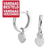 👉 Zilveren Oorringen met Hartvormige Hanger
