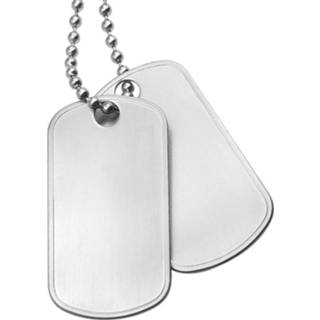 👉 Ketting met 2 Dog Tags Hangers | Staal