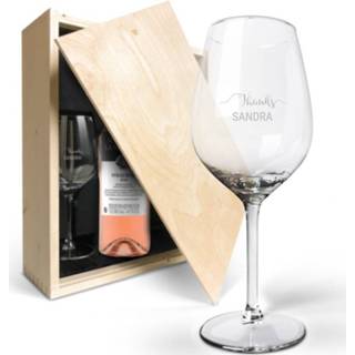 👉 Wijnpakket glas met - Maison de la Surprise Syrah (Gegraveerde glazen) 4251217101455