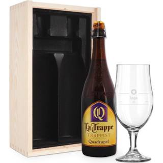 👉 Bier pakket glas Bierpakket met gegraveerd - La Trappe Quadrupel 4251217125901