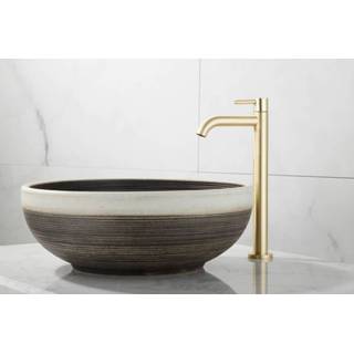 👉 Toiletkraan brass messing goud Saniclear verhoogde geborsteld - mat 7434212690606