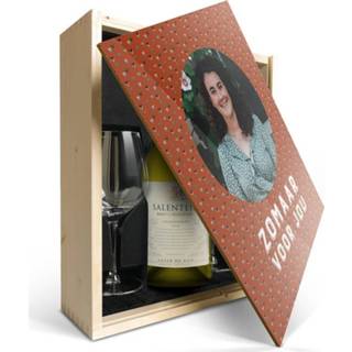 👉 Wijn pakket glas Wijnpakket met - Salentein Chardonnay (Bedrukte deksel) 4251217114011