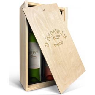 👉 Wijn pakket wit rood Wijnpakket in gegraveerde kist - Belvy en 4251217139717
