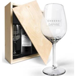 👉 Wijnpakket glas met - Maison de la Surprise Merlot (Gegraveerde glazen) 4251217101479
