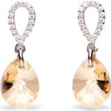 👉 Pear Drop Goudkleurige Glaskristallen Oorbellen