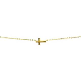 👉 Hals ketting goud active Anker Collier van met Kruis Hanger