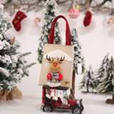 👉 Ornament linnen active Kerst Handtas Stereo Doll Gift Bag (T3051 ELK)