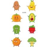 👉 Tattoo active kinderen 20 stks Waterdicht Painted Fruit Groenten Planten Stickers (EG-551)