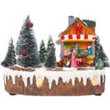 👉 Ornament rood active Kerst decoratie ornamenten muziek gloeiende roterende kerstboom kantine huis (rood beer geschenk)