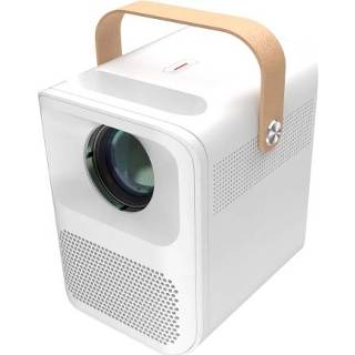 👉 Projector wit active Wejoy Y1 1920x1080P 100 ANSI Lumen Draagbare Home Theatre LED HD Digitale met batterij, Android 6.0, 1G + 16G, US Plug (White)