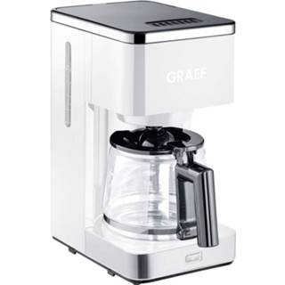 👉 Koffiezetapparaat wit Graef FK 401 Capaciteit koppen: 10 Glazen kan, Warmhoudfunctie 4001627022600