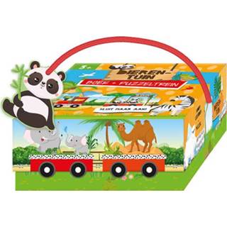 👉 Lantaarn active publishers rijmpjesboek en puzzeltrein dierentuin 9789463546874