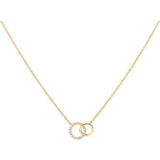 👉 Hals ketting diamanten geelgoud active Slank Collier van Gepolijst met