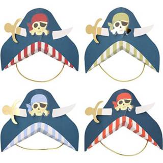 👉 Feesthoed blauw active Meri feesthoedjes piraat - 8st 9781534040939